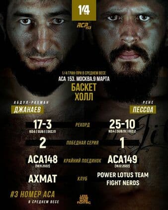 ACA 153 - Dzhanaev vs Pessoa
