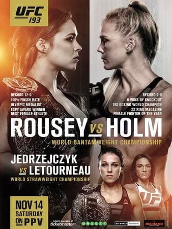 UFC 193 - Rousey vs Holm