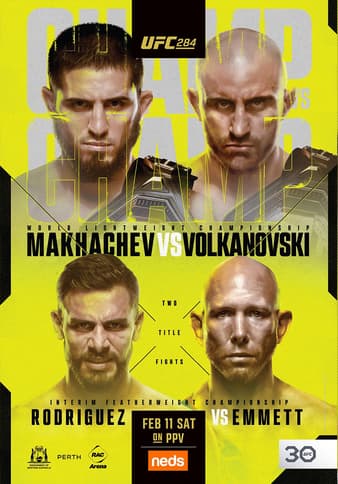 UFC 284 - Makhachev vs Volkanovski