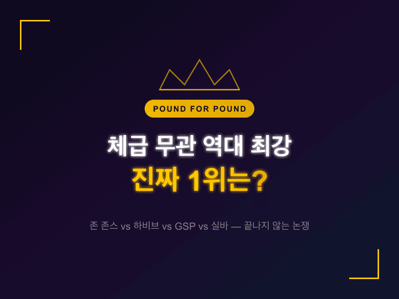 체급 무관 역대 최강, 진짜 1위는?